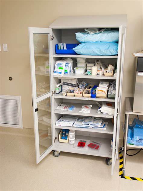 medical supplies storage cabinet